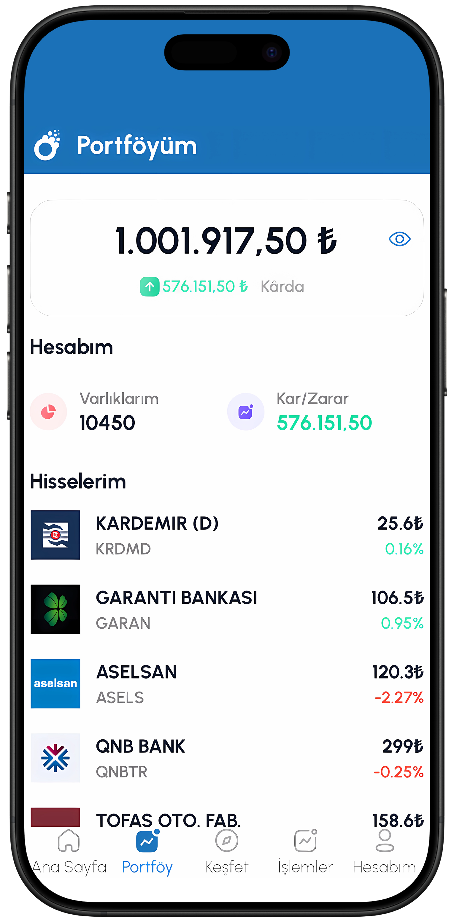 Kapsamlı Portföy Analizi ve Geçmiş İşlemler